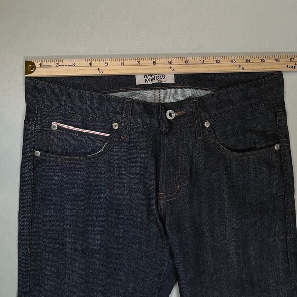 Naked & Famous Blue Super Skinny Guy Stretch Selvedge Denim Jeans Sz 32 Japanese - Picture 8 of 10